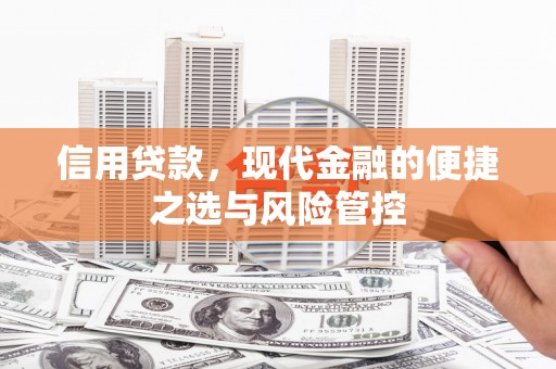 下营信用贷款，现代金融的便捷之选与风险管控