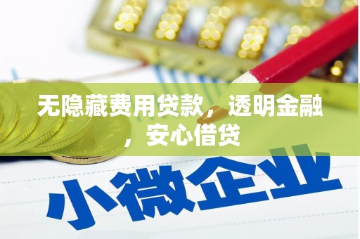 下营无隐藏费用贷款，透明金融，安心借贷