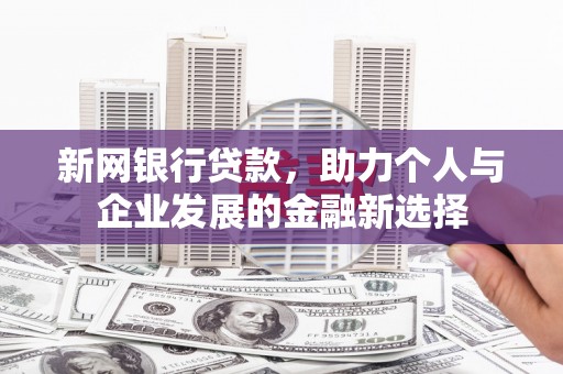 下营新网银行贷款，助力个人与企业发展的金融新选择