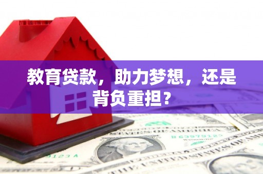 下营教育贷款，助力梦想，还是背负重担？