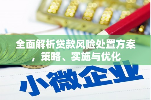 下营全面解析贷款风险处置方案，策略、实施与优化