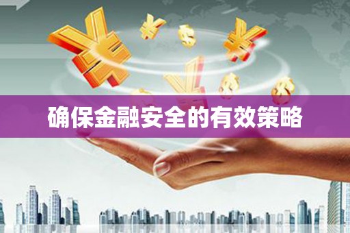 下营确保金融安全的有效策略